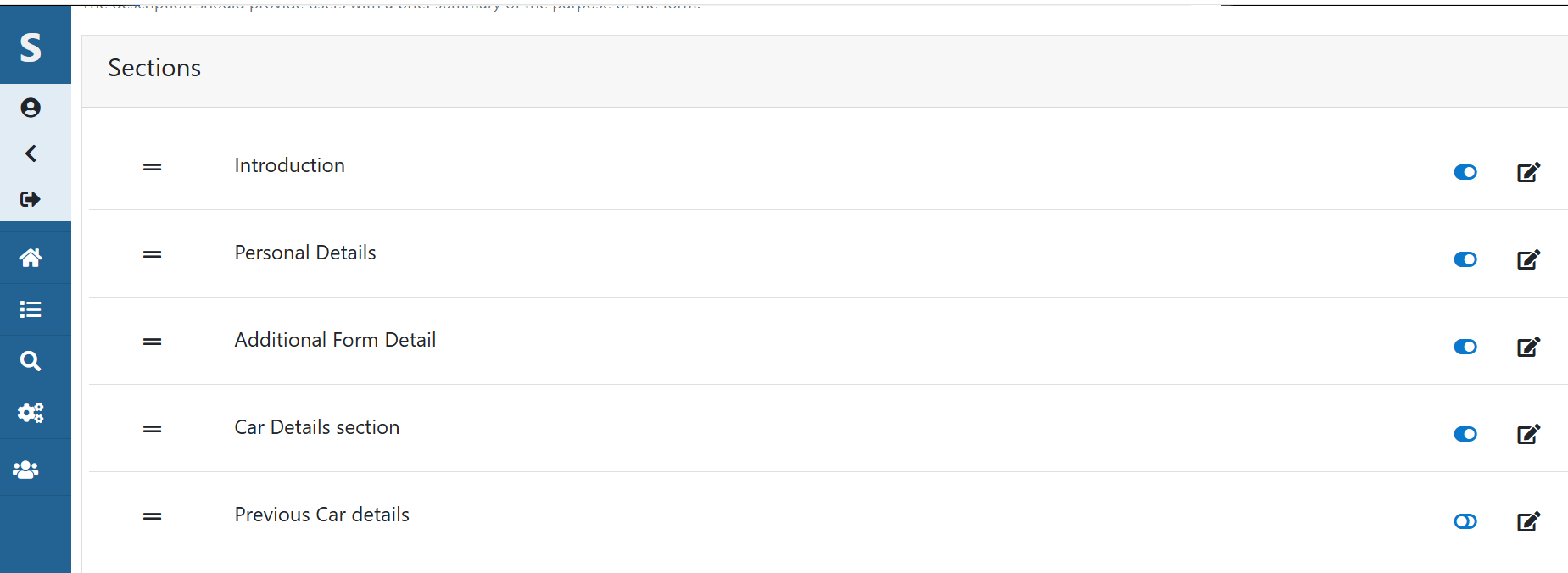 Dynamic Form Designer Interface
